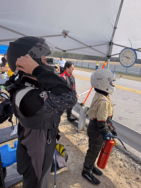 The Plan Z Motorsports pit area during a race weekend